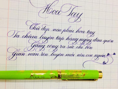 Meo viết nét thanh nét đậm bằng bút máy